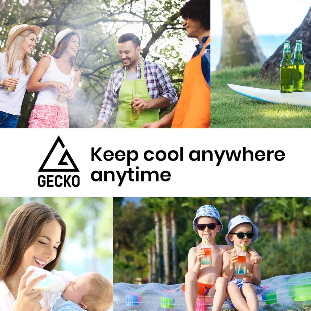 GECKO 125L Portable Upright Fridge, 12V/24V for Motorhome, Caravan, Silver