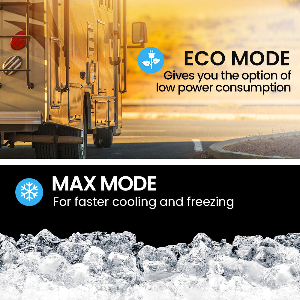 Gecko 65L Dual Zone Portable Fridge Freezer with onboard Lithium Battery, 12V/24V/240V