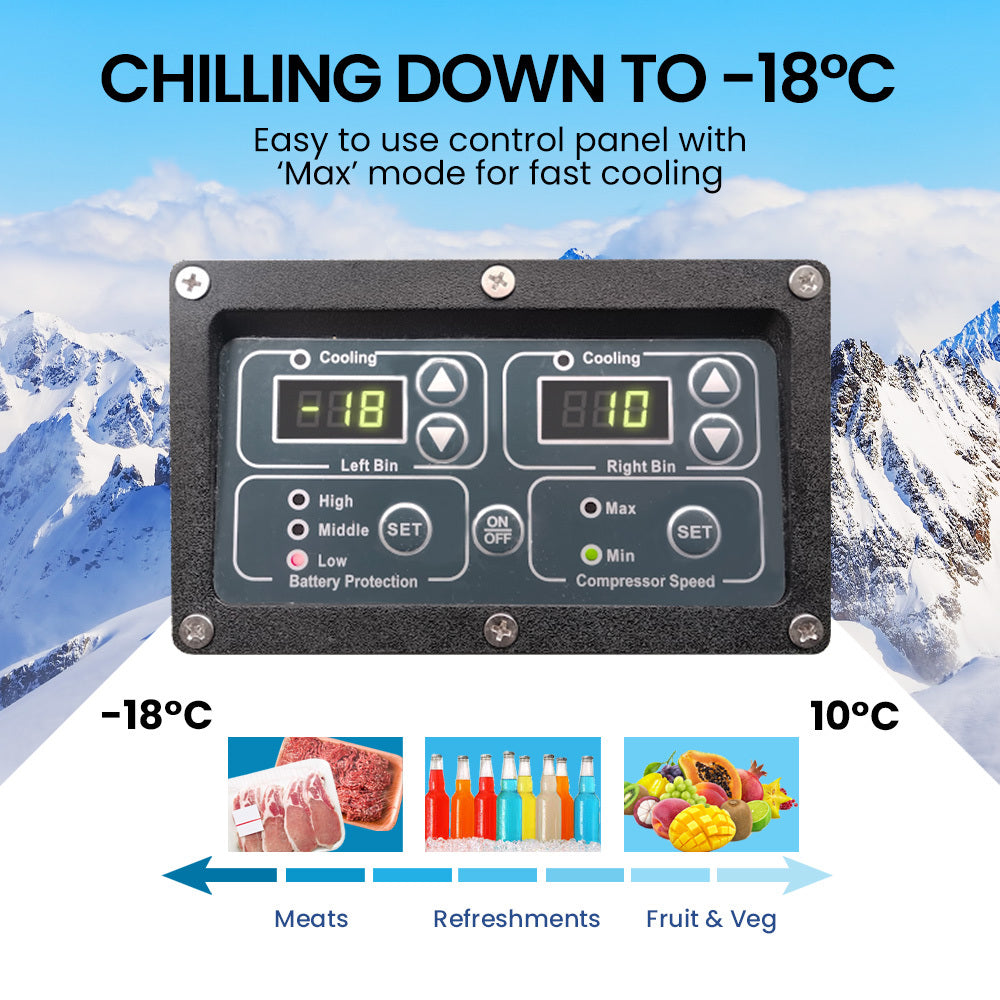 GECKO 75L Dual Zone Portable Fridge / Freezer