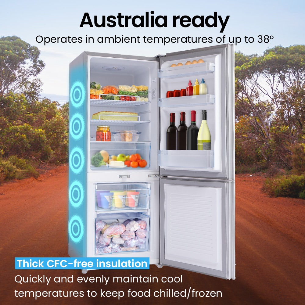 GECKO 139L Upright Portable Fridge / Freezer, 12V/24V Silver