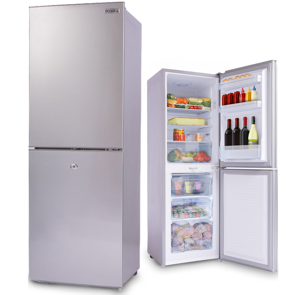 GECKO 160L Upright Portable Fridge / Freezer, 12V/24V Silver