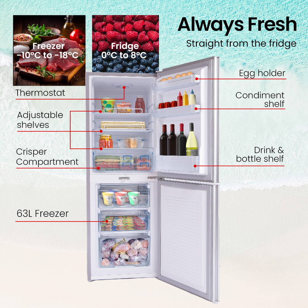GECKO 160L Upright Portable Fridge / Freezer, 12V/24V Silver