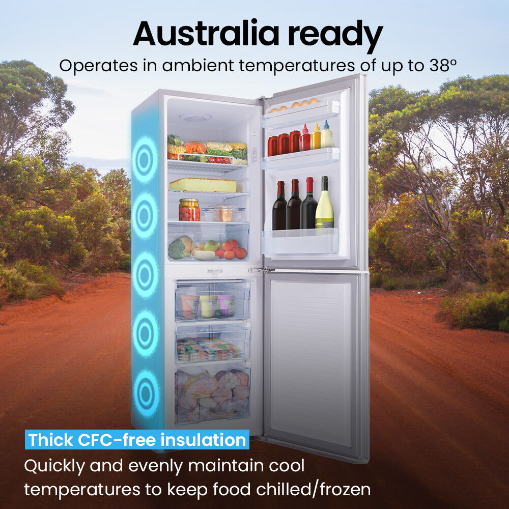 GECKO 160L Upright Portable Fridge / Freezer, 12V/24V Silver