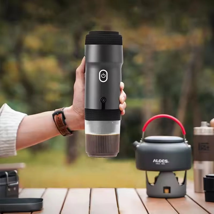 Black 3-in-1 Portable Rechargeable Espresso Maker