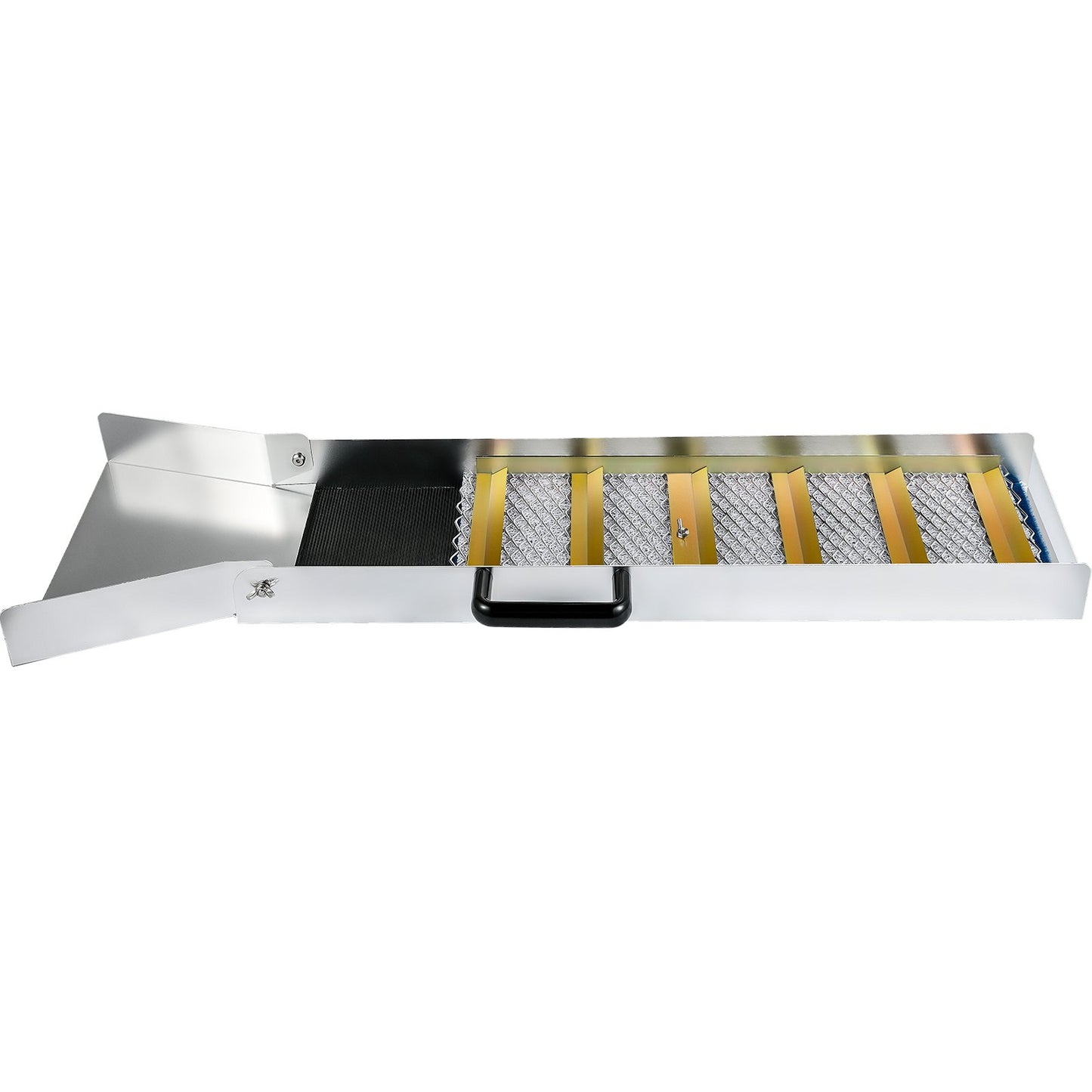 VEVOR Aluminum Alloy Sluice Box, Compact 36" Mini Sluice Boxes for Gold, Lightweight Gold Sluice Equipment, Portable Sluice Boxes with Miner\'s Moss, River, Creek, Gold Panning, Prospecting, Dredging