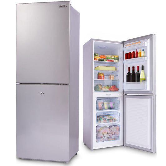 GECKO 160L Upright Portable Fridge / Freezer, 12V/24V Silver